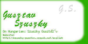 gusztav szuszky business card